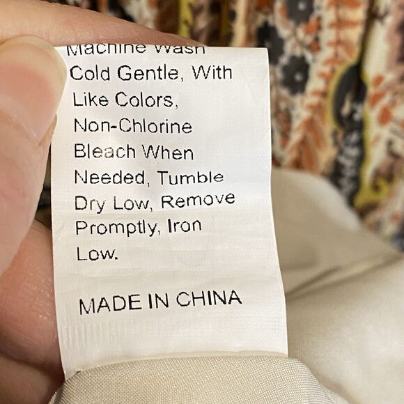 Paisley‎ Ruffle Midi Dress Womens S Sheer Pleated Regency Retro 70s Cottagecore - Picture 9 of 12